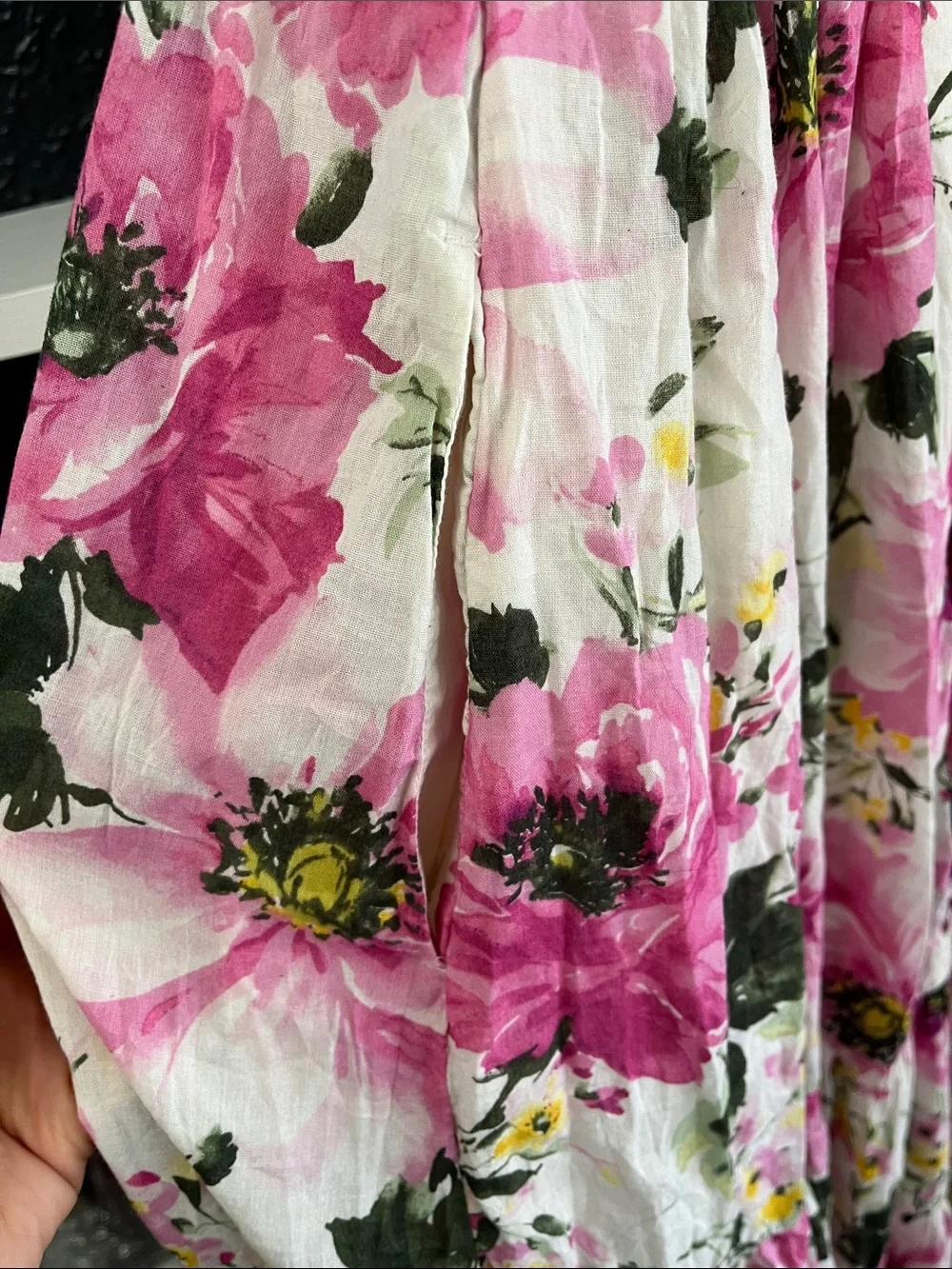 Abercrombie & Fitch Pink Floral Maxi Dress L